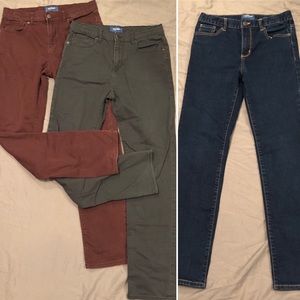 3 pairs of Old Navy Boys size 16 Denim